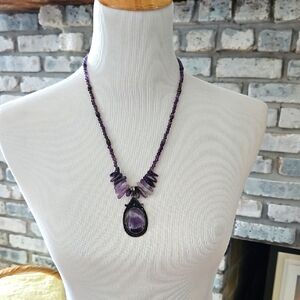 Artisan Amethyst Beaded Necklace